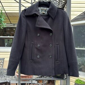 J.Crew Navy Wool Pea Coat, Sz M